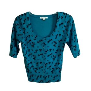 Papaya Short sleeve Bow Cardigan